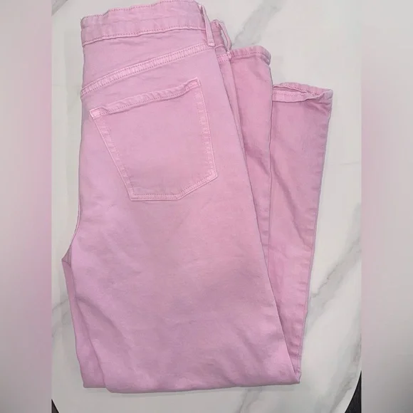 Old Navy Pink jeans wide leg  size 8 - Picture 3 of 9